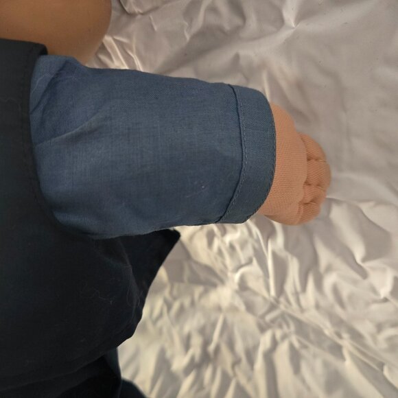 Cabbage Patch Kids Vintage 80s Boy Doll Brown Yarn Hair Brown Eyes Suit Signed - Picture 7 of 12